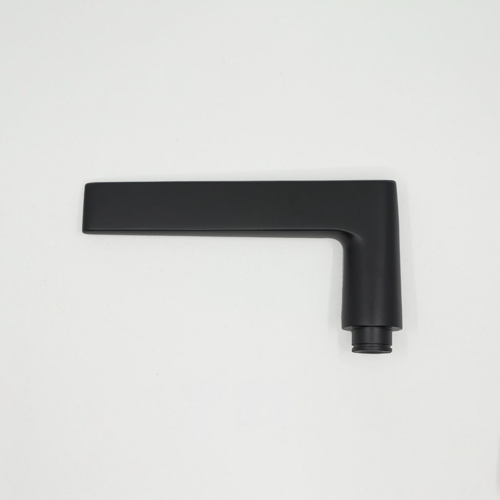 An AHI Door Lever No. 135 Privacy handle on a white wall.