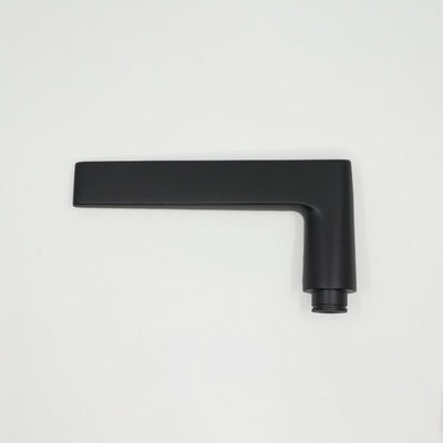 An AHI Door Lever No. 135 Single Dummy handle on a white wall.