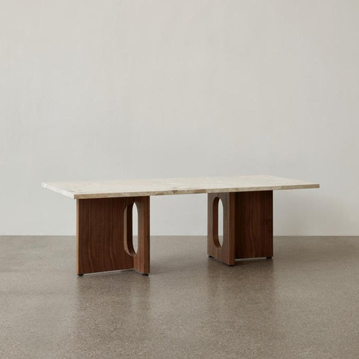 Androgyne Rectangular Table in Marble and Wood