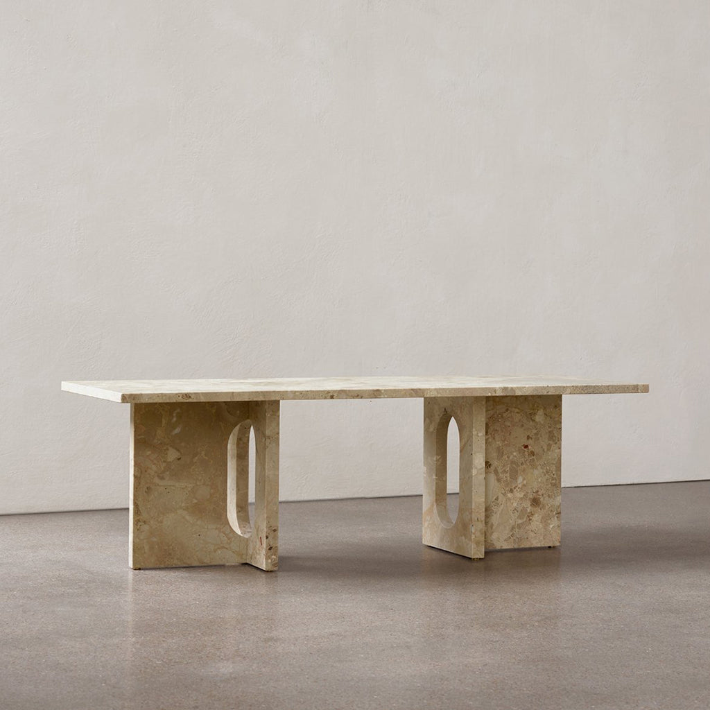Androgyne Rectangular Table in Marble and Wood