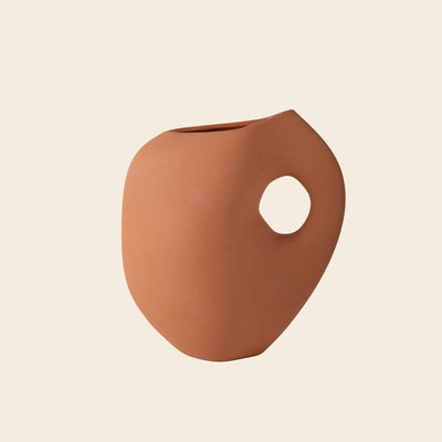 Apricot ceramic vase