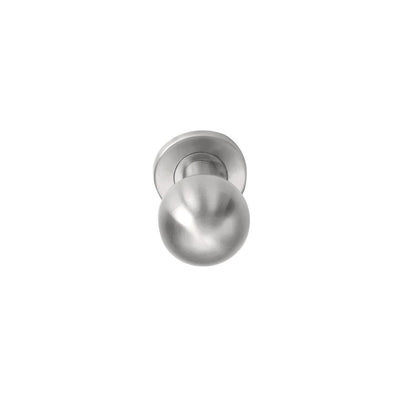A close up of a Formani BASICS DOOR KNOB LB501 on a white background.
