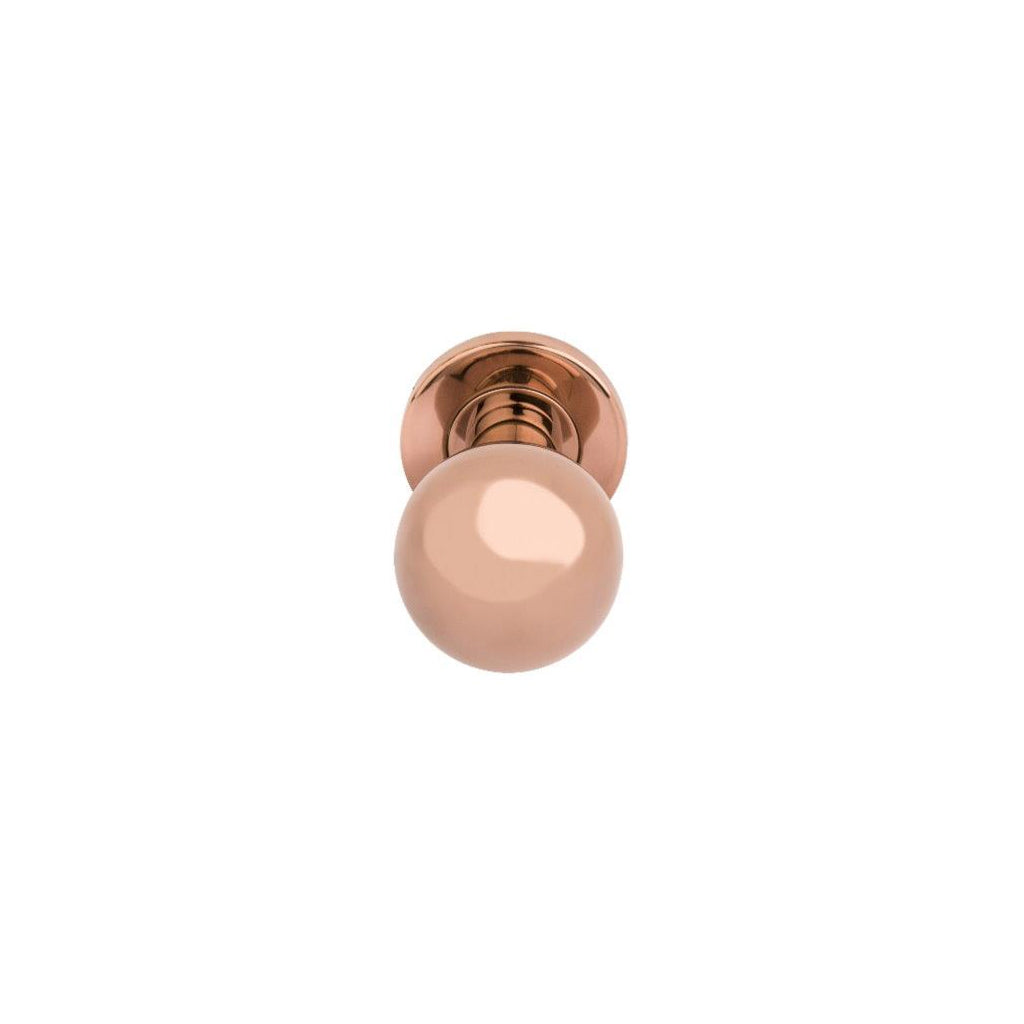 An image of a Formani BASICS DOOR KNOB LB501 in rose gold.