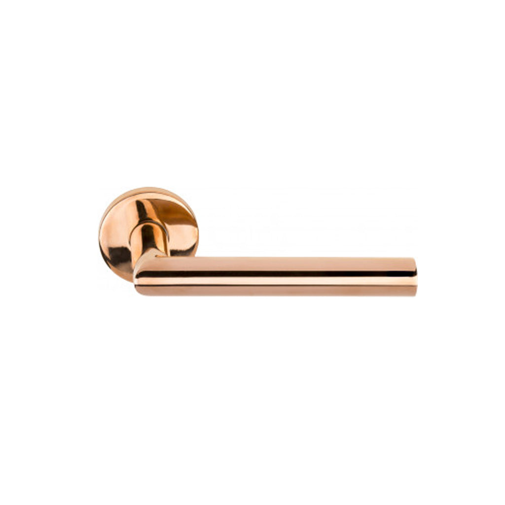 Formani LBII-19 Door Lever in Polished Copper.