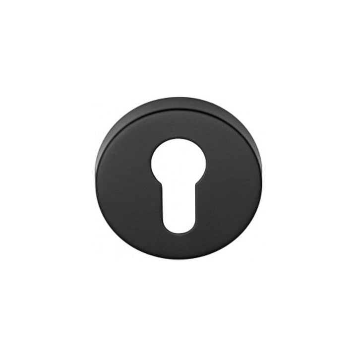 a Formani BASICS LBY50 Cylinder Escutcheon with a key on it.