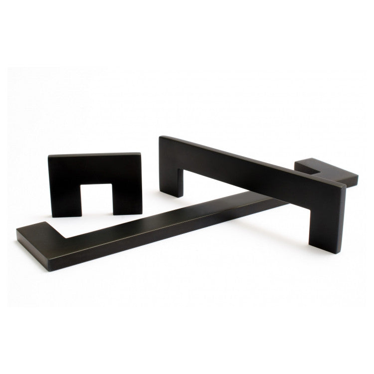 Black chrome handles. Clean and modern. Use in kitchen cabinets and wardrobes.