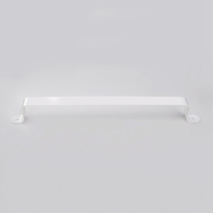 Bende Gloss Powder Coated White Towel Bar Installed on white wall