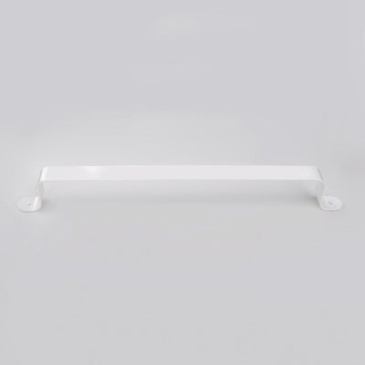 Bende Gloss Powder Coated White Towel Bar Installed on white wall