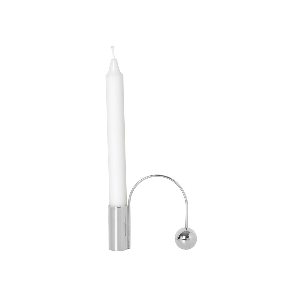 Balance  Candle Holder in Chrome from Ferm Living