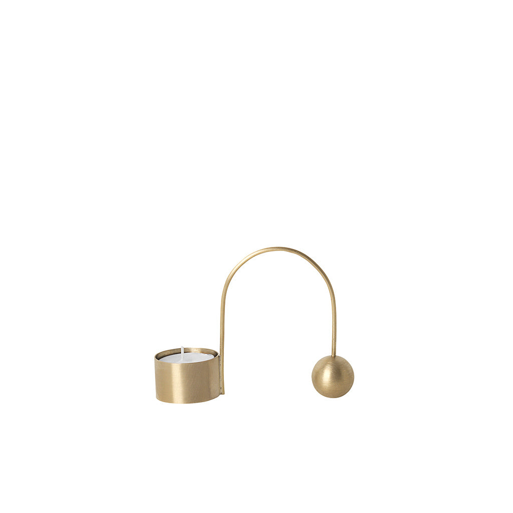 Balance Tealight Candle Holder in Brass from Ferm Living