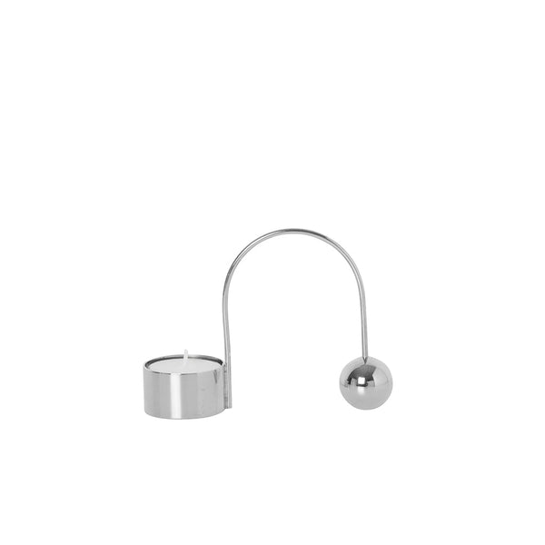 Balance Tealight Candle Holder — Chrome