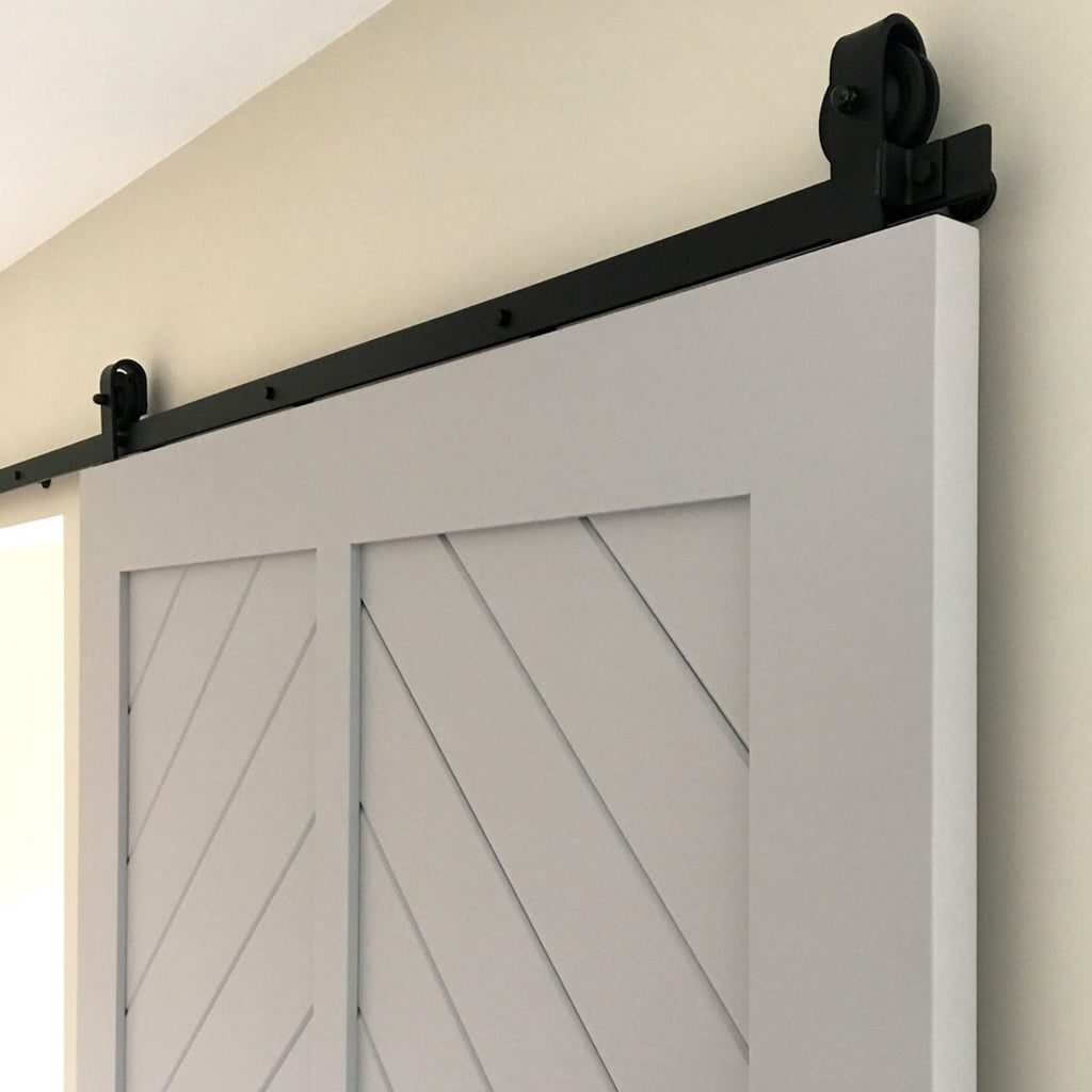 black top mount barn door hardware