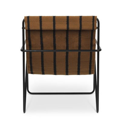 A Black Stripe Desert Lounge Chair with a black frame by Ferm Living.