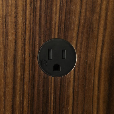 A close up of a wooden surface with a Bocci 22: Alternate Material Mounting button.