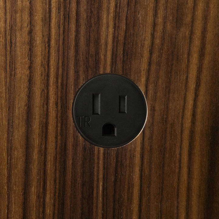 A close up of a wooden surface with a Bocci 22: Alternate Material Mounting button.