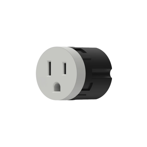 Bocci 22 Component: Device Insert — Outlet 15A / Short / Grey