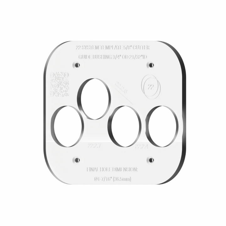 Bocci 22 Component: Double Alternate Material Universal Router Template