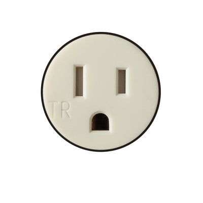 A close up of a Bocci 22: Drywall Mud-In Mounting electrical outlet.