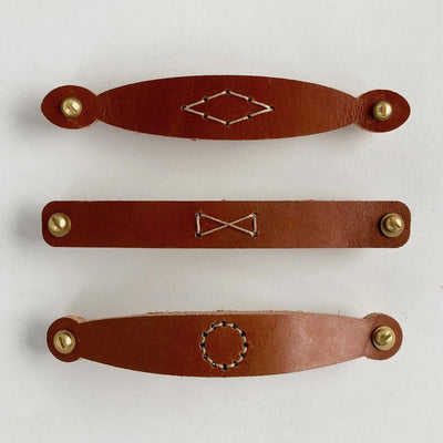 Leather pull handles from Lostine