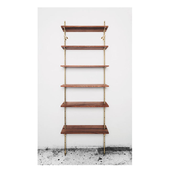 Brass Rail Shelving