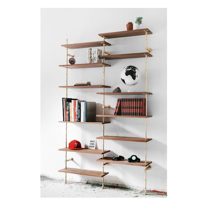 Brass Rail Shelving