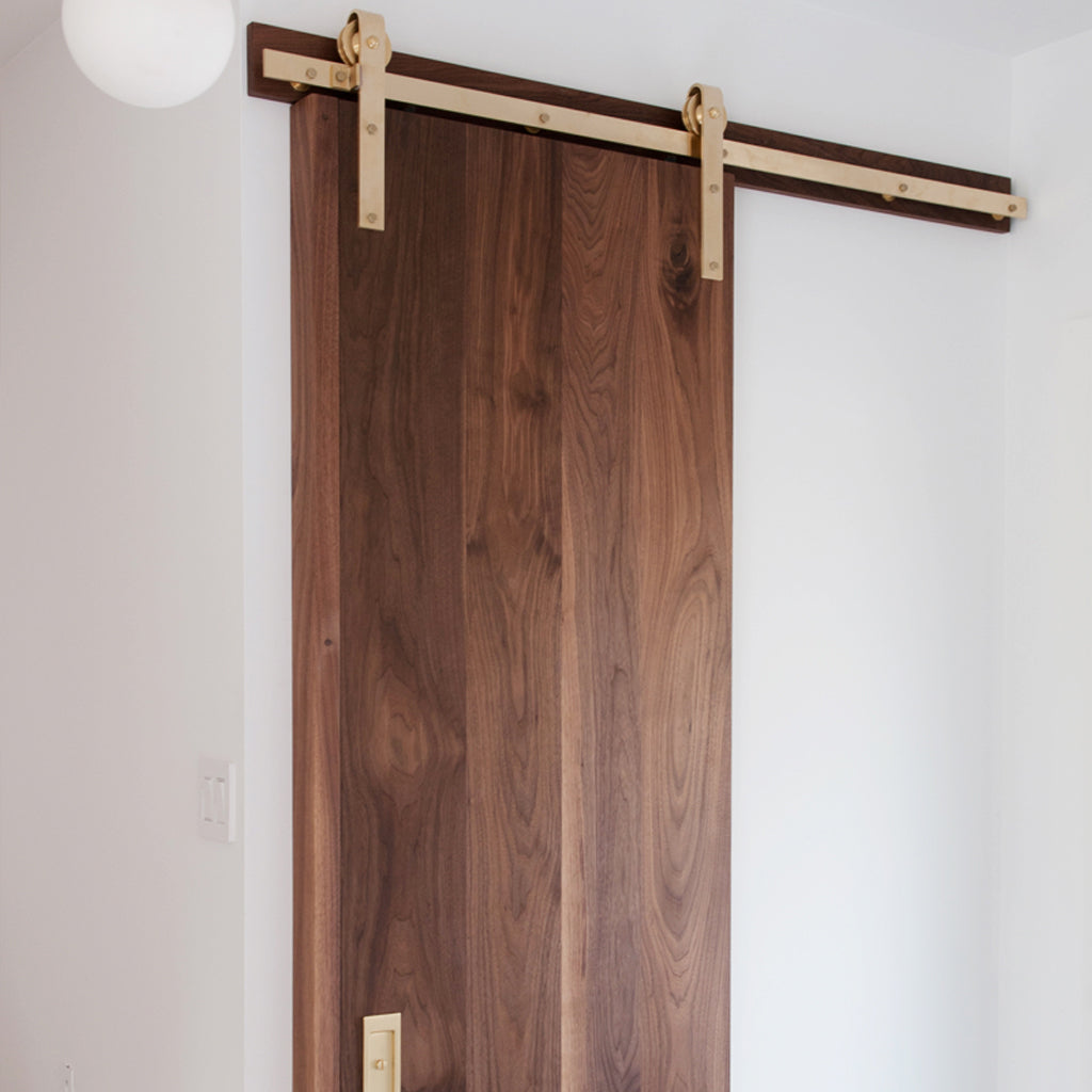 Elegant Brass Barn Door Hardware