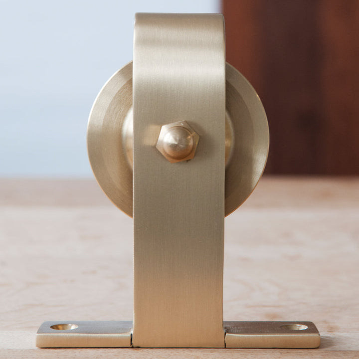 Brass Barn Door Hardware detail