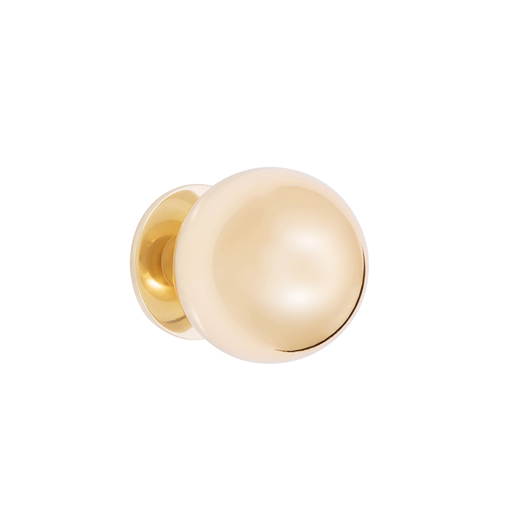 Classic Bubbles Door Knob in Polished Brass
