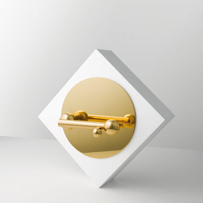 Classic Bubbles Door Lever Handle on Plate in Polished Brass