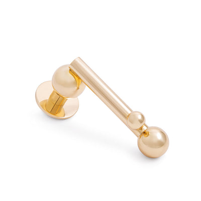 Whimsical Bubbles Door Lever Handle on Rose in Polished Brass