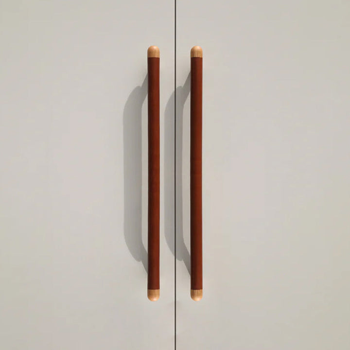 Chapman Wood Appliance Bar Pull With Leather