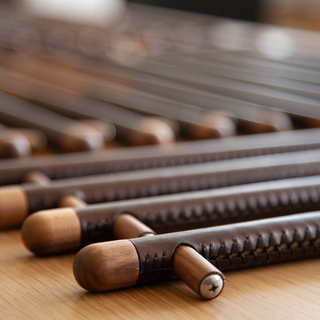 Chapman Wood Appliance Bar Pull With Leather