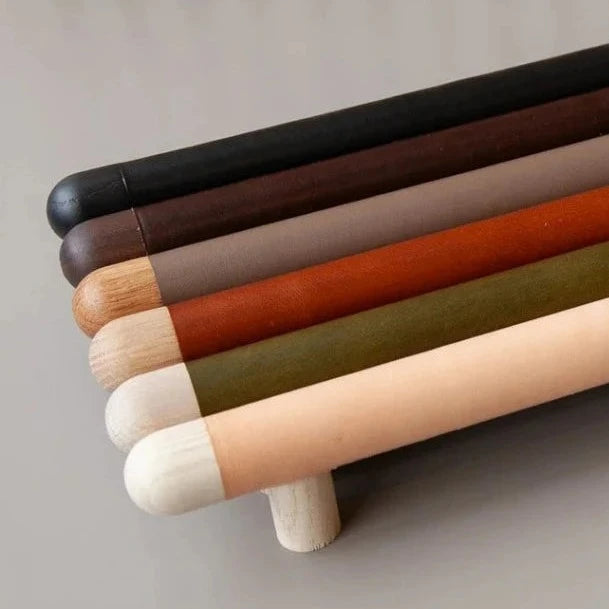 Chapman Wood Appliance Bar Pull With Leather