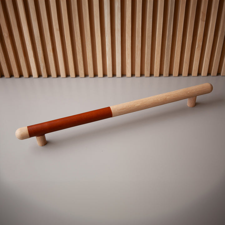 Chapman Wood Appliance Bar Pulls With Half Leather