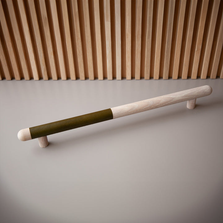 Chapman Wood Appliance Bar Pulls With Half Leather