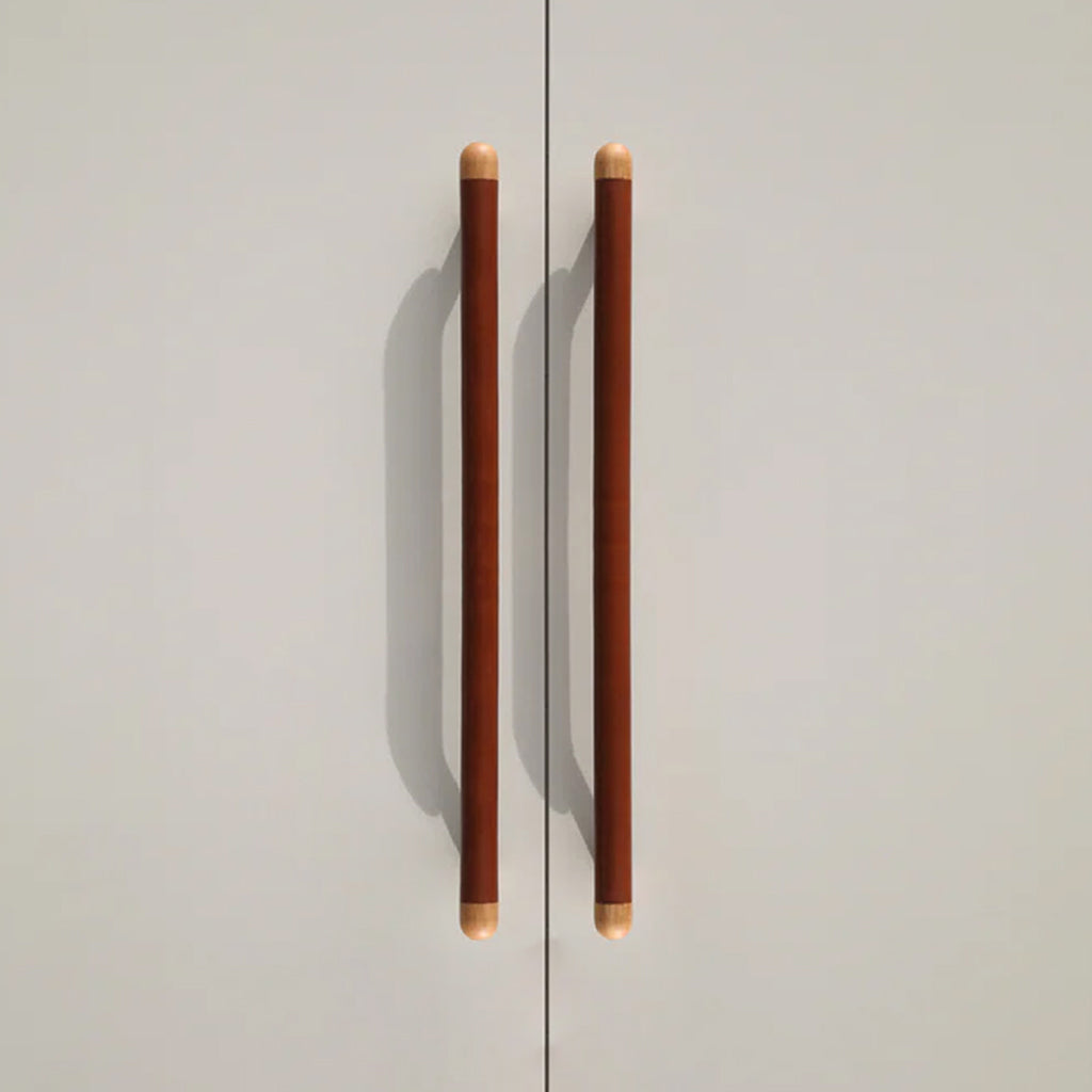 Chapman Wood Appliance Pull With Leather