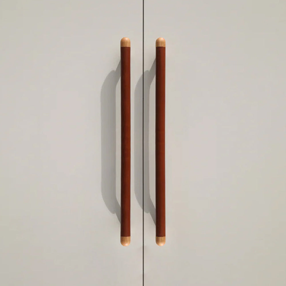 Chapman Wood Bar Pull With Leather