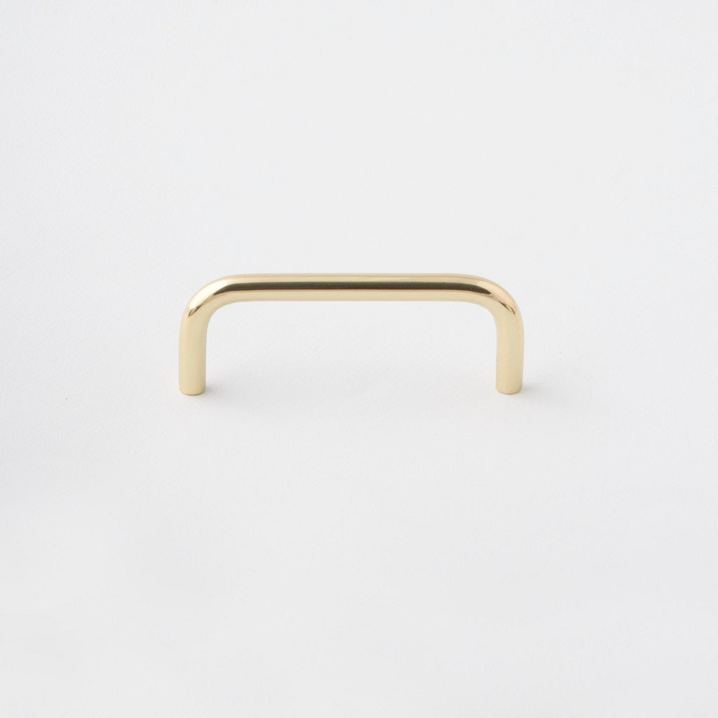 Satin Brass Cabinet Handle made in Toronto. Modern hardware.