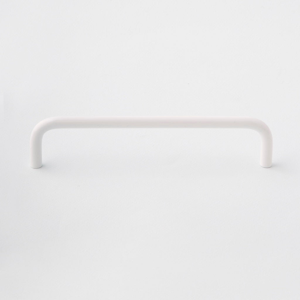 Powder Coated White Cabinet Handle made in Toronto. Modern hardware.