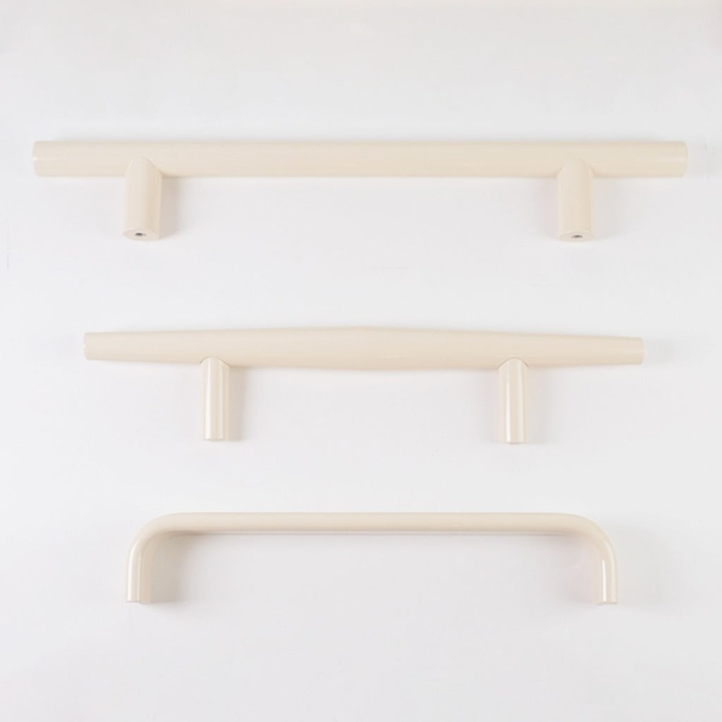 The Charlie Ivory Door Pull Collection comes in a variety of finishes and lengths and is made in Canada.