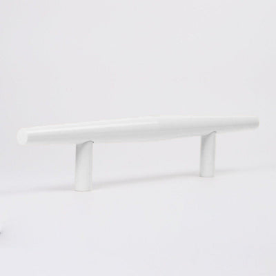 The Charlie Bicone Door Pull in White and  made in Canada.