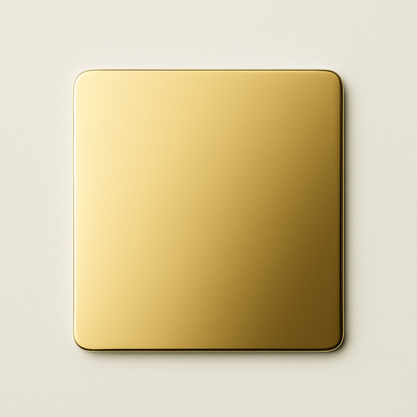 Charlie Finish Sample — Lacquered Polished Brass