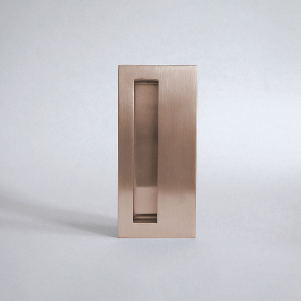 Charlie Flush Drawer & Door Pull 333 — Satin Bronze / 333: W 63.5 mm (2.5") X H 139.7 mm (5.5”)