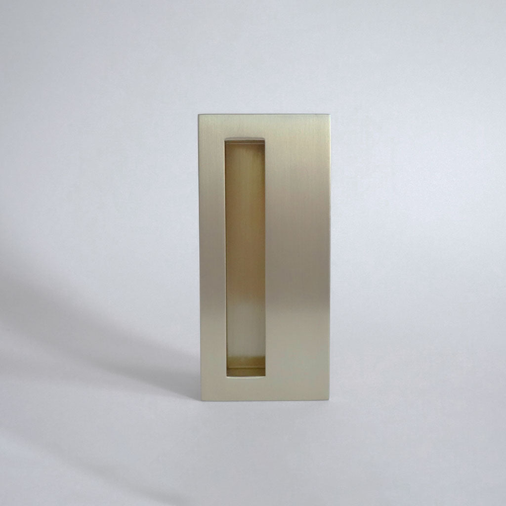 Charlie Flush Pull 333 Sliding Door and Cabinet in Satin Brass