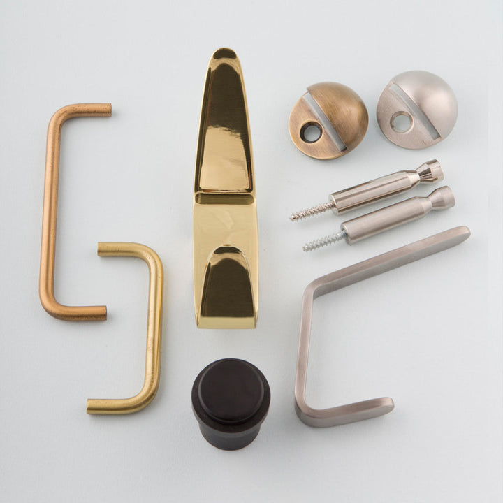 CBH Charlie Collection of hooks, handle pulls and door stops.