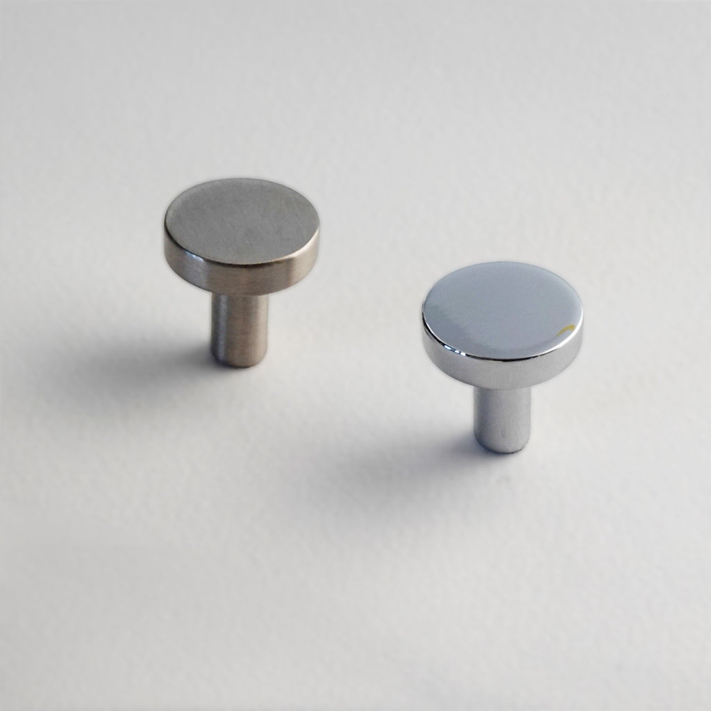 Charlie Moon Knob in Polished and Satin Stainless Steel