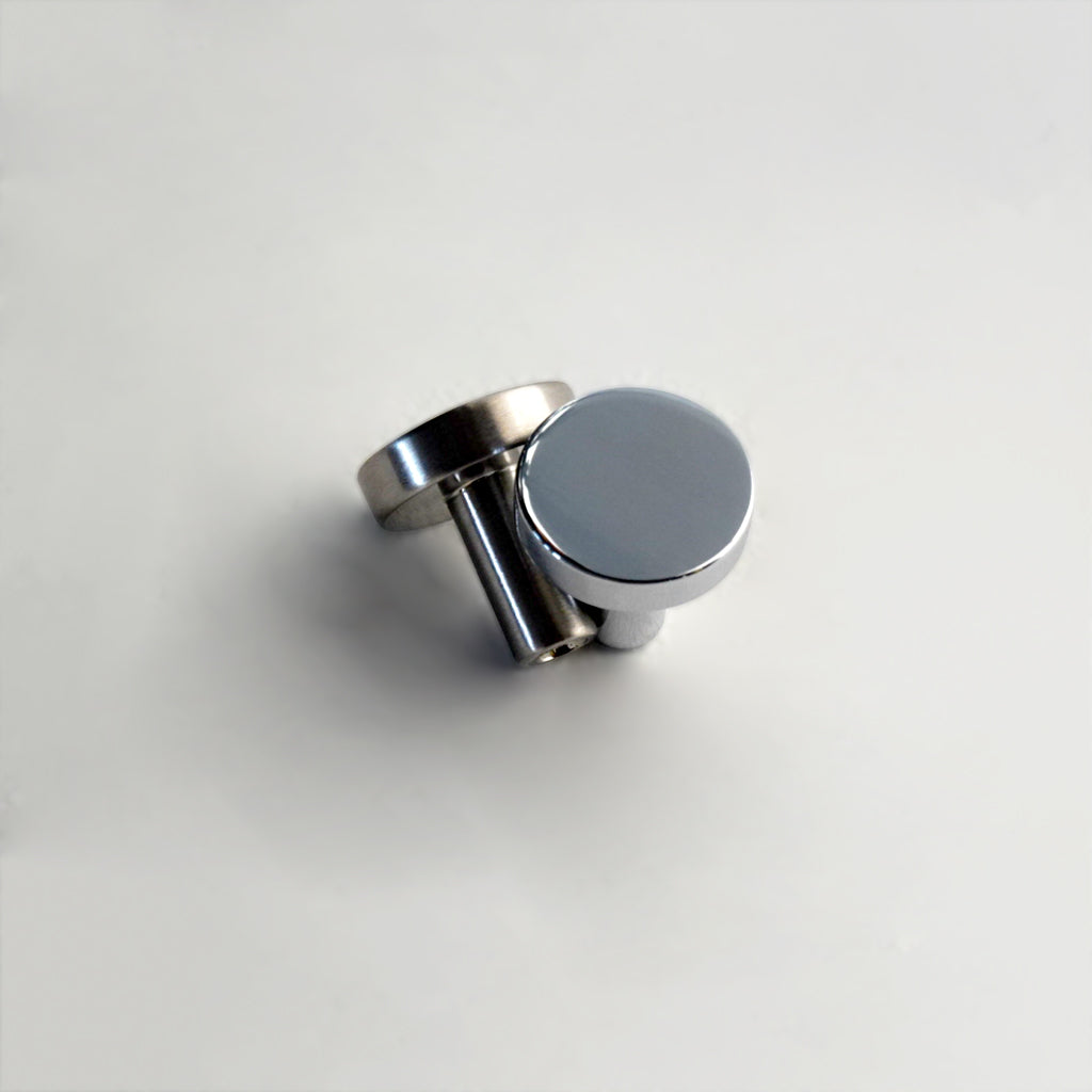 Charlie Moon Knob in Polished and Satin Stainless Steel