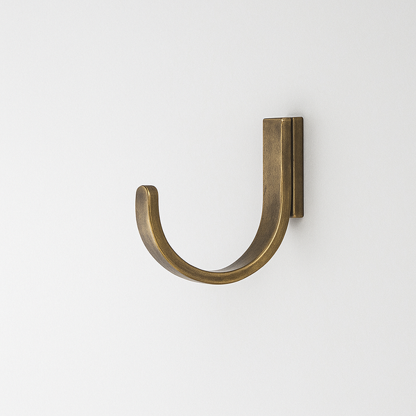Charlie Round Hook — Antique Brass