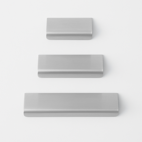 Charlie Straight Edge Tab — Satin Chrome / 3