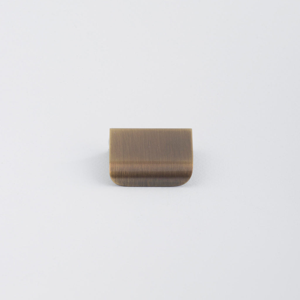 Antique bronze Edge pull for cabinets. Hardware made in Toronto.
